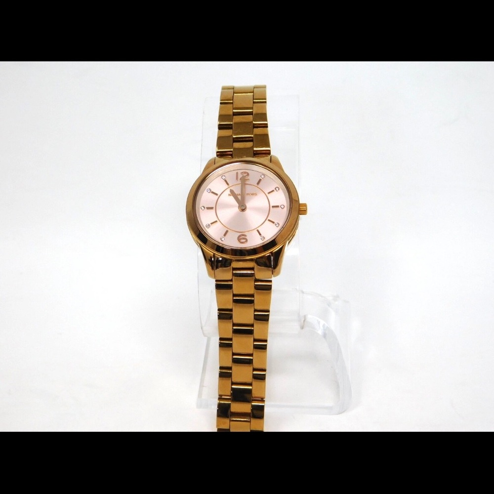 Michael Kors Women's Watch MK6591 Runway Rose Gold Pink Dial Ladies Champagne